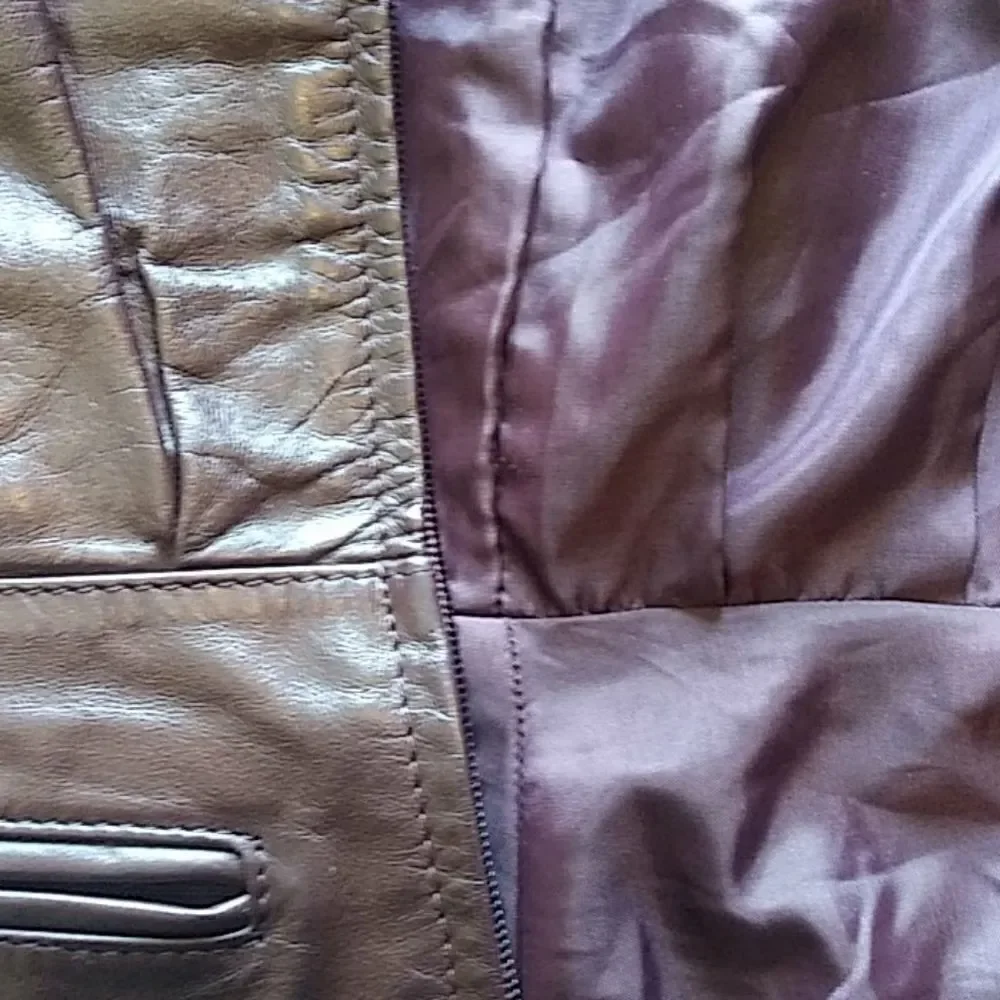 Bermans. Dark burgendy leather jacket